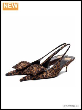 Satin Kitten Heel Slingback Pumps Pointed Toe Ankle Strap Party Work Shoes